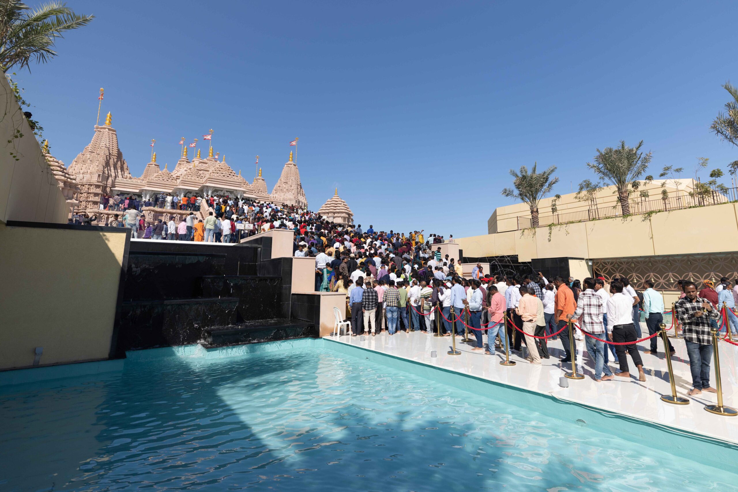 First Public Sunday of the BAPS Hindu Mandir in Abu Dhabi draws more than 65,000 pilgrims and visitors