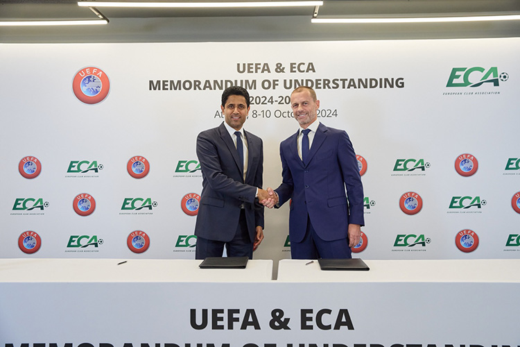 ECA and UEFA look into the next decade by extending formal partnership Extension of MoU underlines deep ties between ECA & UEFA