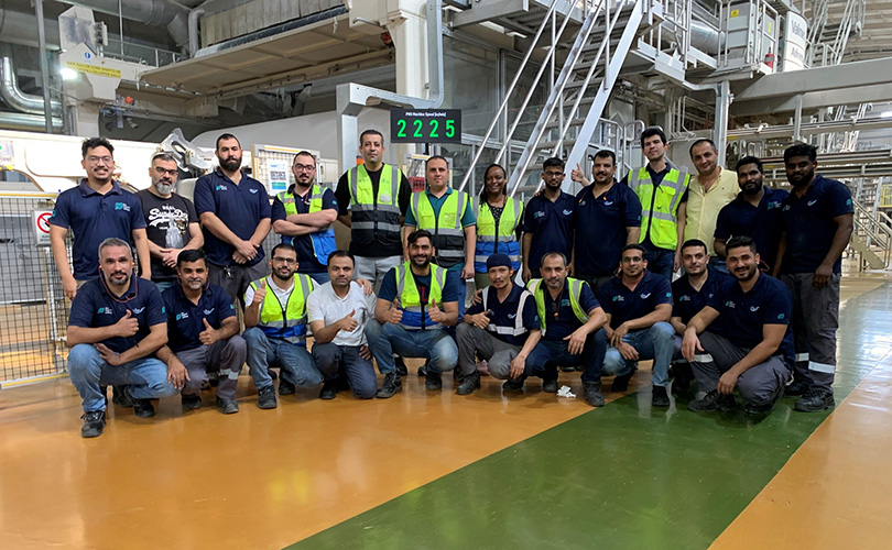 Fine Hygienic Holding Sets New 24-Hour Tissue Production Milestone in Abu Dhabi’s Al Nakheel Paper Mill