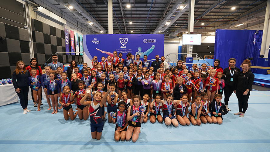 Remarkable Participation of More than 450 Female Players in Dubai Open Championship for Gymnastics Academies