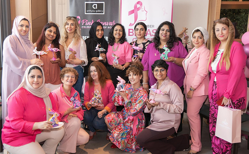 Pink Canvas: Empowering Hope Through Art & Awareness – A Breast Cancer Initiative by Art4you Gallery at Doubletree by Hilton, Sharjah.