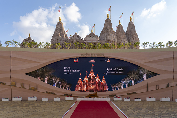 BAPS Hindu Mandir, Abu Dhabi Welcomes Defence Attachés of Over 20 Nations