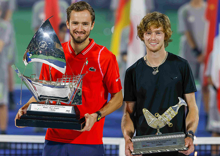 Former Champions Medvedev and Rublev Among Top Names for Dubai Duty Free Tennis Championships ATP 500 Event