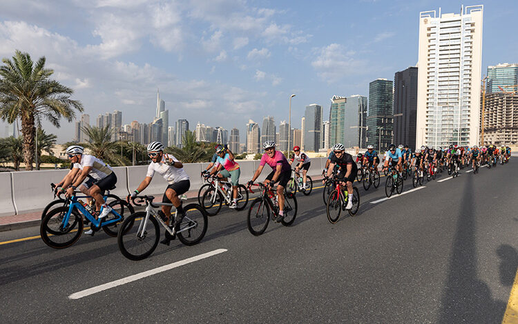 THOUSANDS OF CYCLISTS PEDAL THE STREETS OF DUBAI