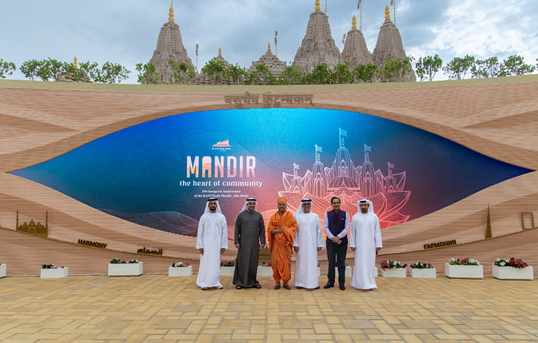 BAPS Hindu Mandir Celebrates its First Anniversary by Celebrating UAE’s Year of Community