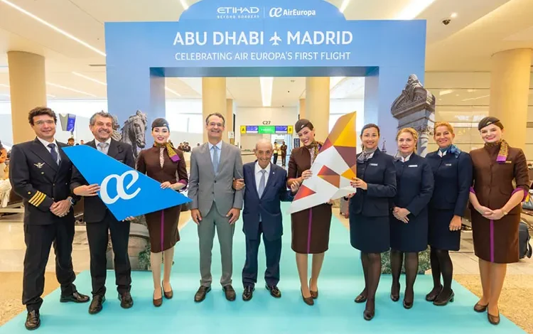 Etihad Airways and Air Europa celebrate inaugural flight milestone