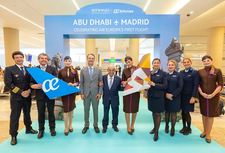 Etihad Airways and Air Europa celebrate inaugural flight milestone