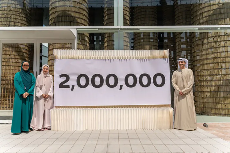 UAE PAVILION CELEBRATES TWO MILLION VISITORS WITH A CELEBRATION OF HOPE AND SHARED DREAMS