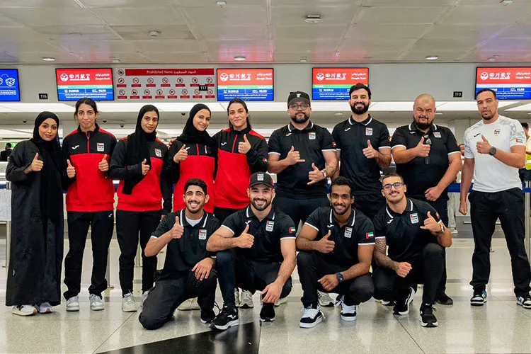 UAE Jiu-Jitsu National Team Arrives in China to Participate in World Games Chengdu 2025
