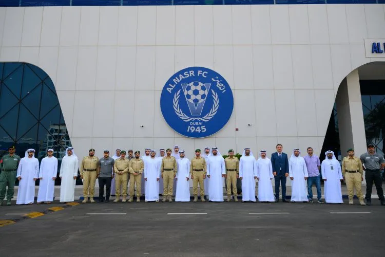 Dubai Police and Dubai Sports Council inspect stadium readiness for new sports season